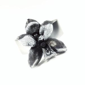 Boat Orchid Cuff. Orchid cuff bracelet. Orchid jewelry.