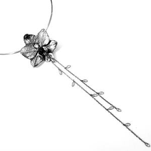 Weeping Orchid-halsband. Orchidee ketting. Orchidee sieraden. Orchidee.  EDN