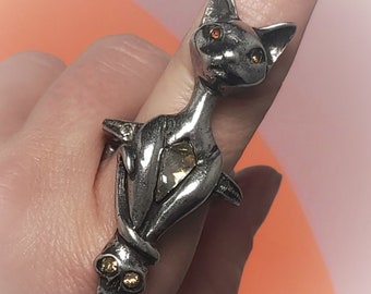 Atomic Punk Cat Ring