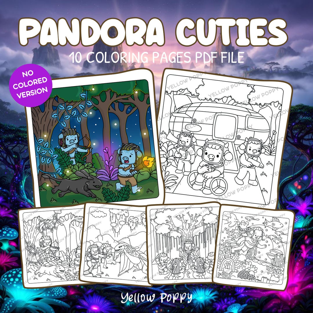 Pandora Cuties Coloring Pages PDF – Fantasy Sci-fi Cow Coloring Book ...