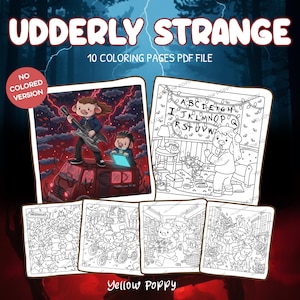 Kolorowanki Udderly Strange | Kolorowanka Spooky Cow | Urocze sceny inspirowane serialami telewizyjnymi | Wersja do druku cyfrowego