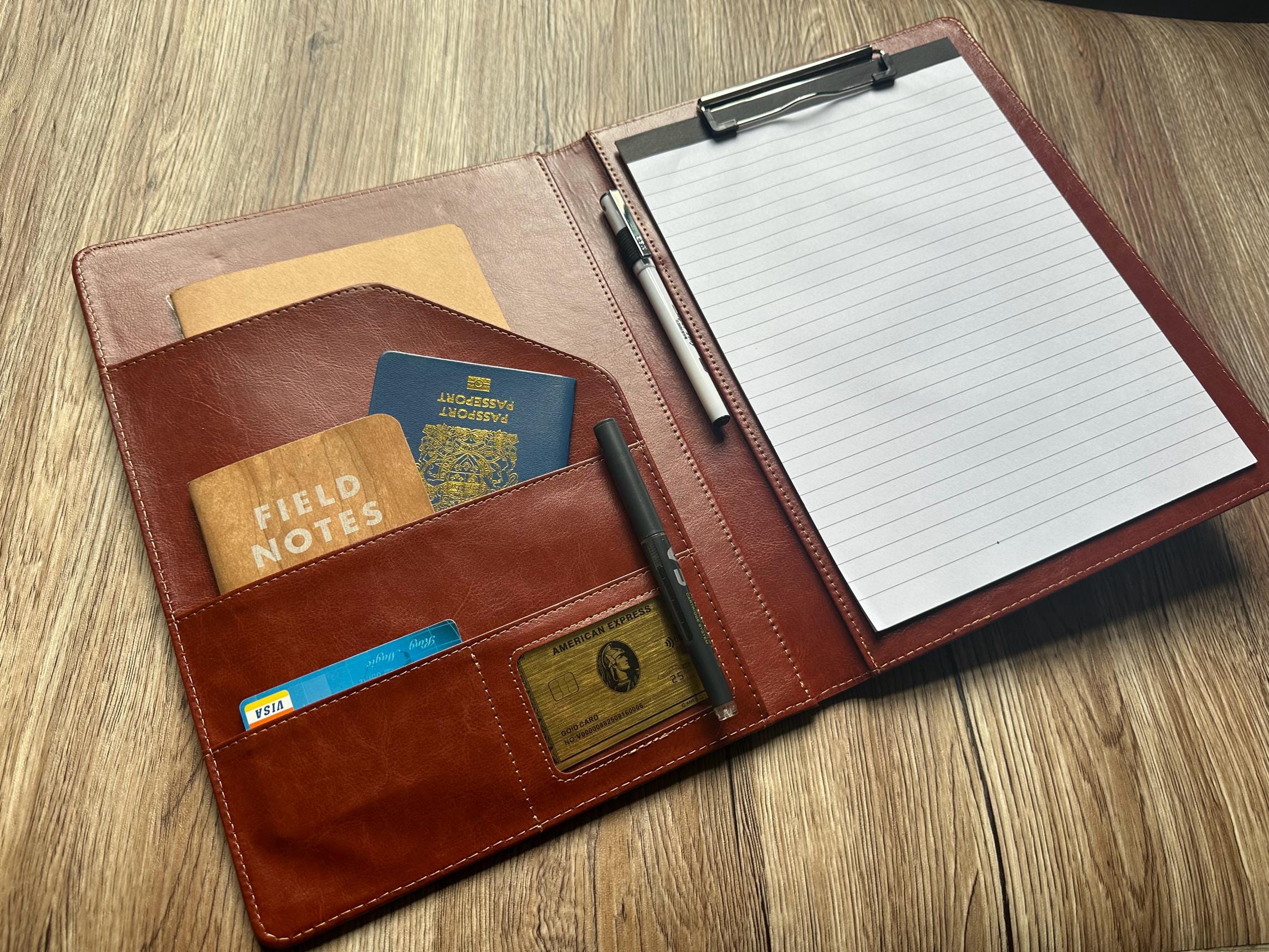 Porte-documents personnalisé en feutre RPET avec Similicuir publicitaire