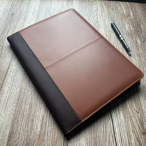 Leather Padfolio Personalized Case A4 Tablet Sleeve Felt Folder Organizer Portfolio