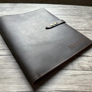 Personalized Leather Organizer Case A4 Tablet Sleeve Felt Folder Organizer Portfolio