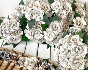 Book Bouquet, Custom Book Bouquet Wedding,Book Flowers, Paper Flower Bouquet, Paper Bouquet, Bouquet Alternative