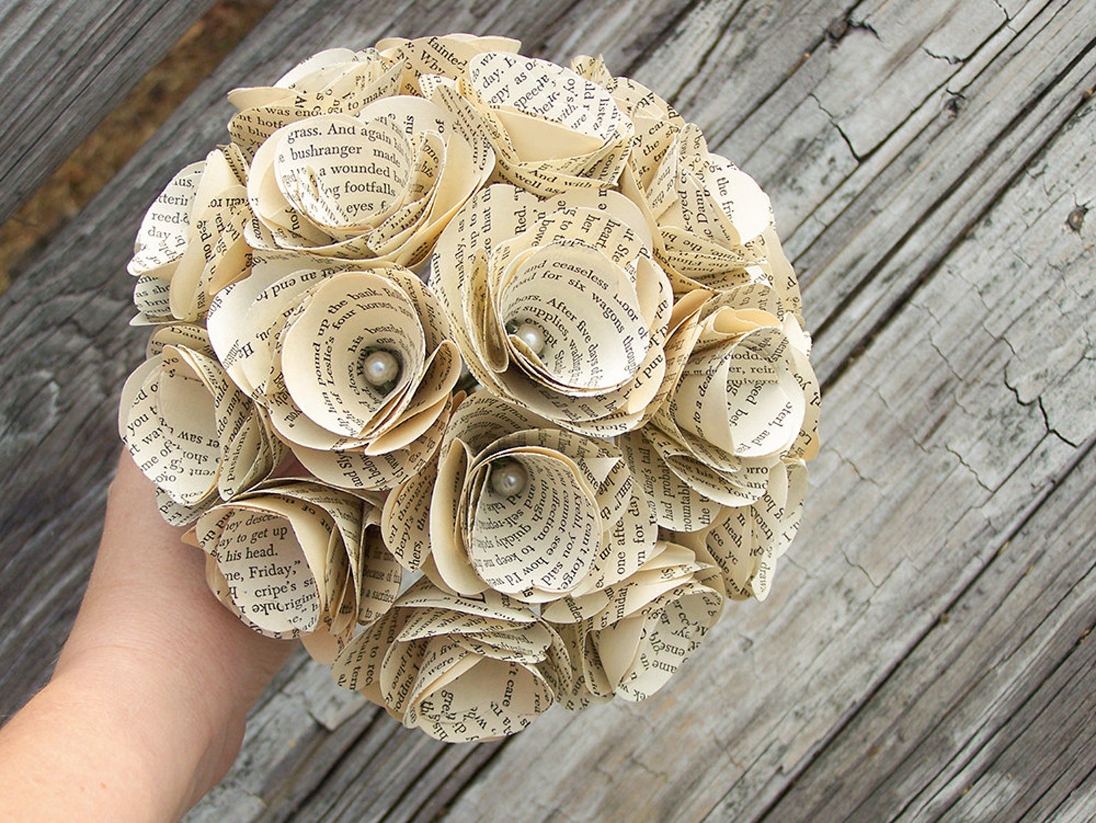 Book Bouquet Book Flowers Rustic Bridal Bouquet Vintage Etsy