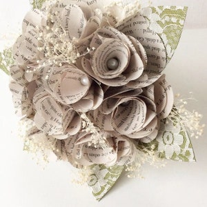 Book Bouquet, Book Bouquet, Book Page Bouquet, Book Flowers, Paper Flowers, Paper Bouquet image 7