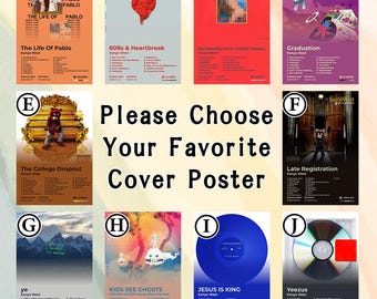 Custom album cover posters, music posters, rap canvas decorative paintings, music art posters, music fan gifts - frameless