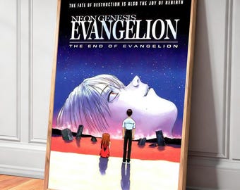 新世紀エヴァンゲリオン劇場版キャンバスポスター - ユニークなホームデコレーションとギフトの壁飾り、フレームなし