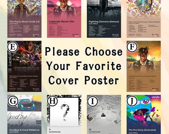 Custom rap album cover posters, music posters, rap canvas decorative paintings, music art posters, music fan gifts - frameless