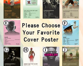 Custom Track List Album Cover Poster, Music Poster, Canvas Decorative Painting, Music Art Poster, Music Fan Gift - Frameless