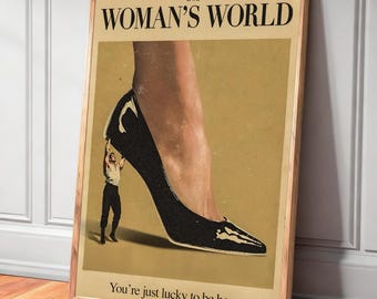 It’s a Woman’s World Canvas Poster—Unique Home Decor and Gift Wall Decorations, Frameless