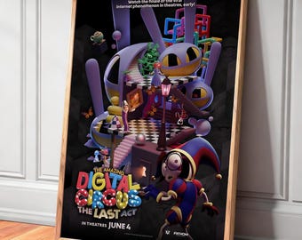 アメイジング・デジタル・サーカス ラスト・アクト 映画キャンバスポスター - ユニークなホームデコレーションとギフト用壁飾り、フレームなし