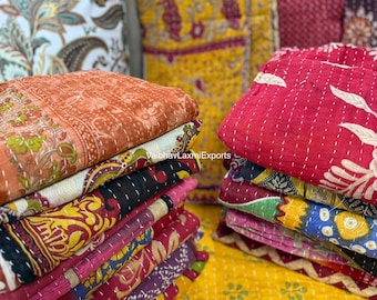 Kantha Throw Blankets & Quilts