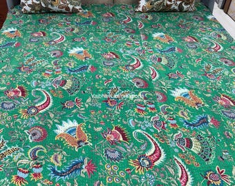 Indiase kantha-deken, Indiase katoenen kantha-quilts, kantha-sprei, 100% katoen, handblokkantha-quilt, gudari-katoen