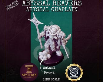 Abyssal Reavers - Grimdark Trench Proxy Miniatures - Cappellano - Miniature in resina da 32 mm - (Diceverse)