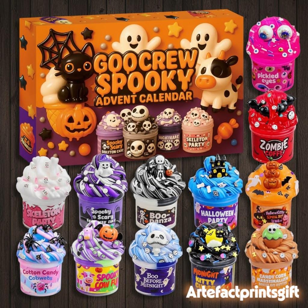 Discover Slime Advent Calendar 2025, 24 Days of Christmas Countdown, Slime Kit Xmas Gift for Kids, Teens, Girls & Boys