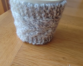 Hand knitted Mug Cosy -Cup Cozy-Coffee Sleeve