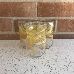 Vintage Libbey Wheat 8 ounce Juice Glasses Set of 3