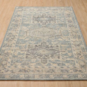 Hand Knotted Rug: 9x12, 4x6, Antique Oushak Turkish Rugs Muted Living Room Carpet