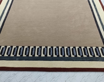 Hand Tufted Wool Rug: Modern Living Room Carpet