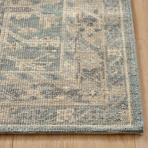 Hand Knotted Rug: 9x12, 4x6, Antique Oushak Turkish Rugs Muted Living Room Carpet