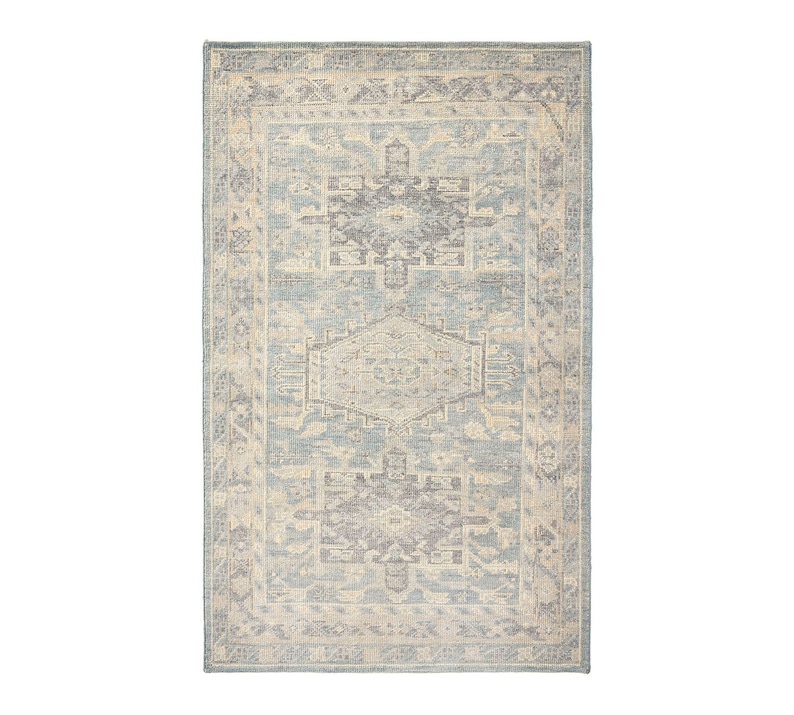 Hand Knotted Rug: 9x12, 4x6, Antique Oushak Turkish Rugs Muted Living Room Carpet