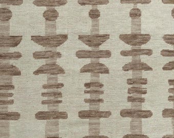 Oushak Teppich Handgeknüpft: Wollteppich Wohnzimmer Teppich Beige 150x200