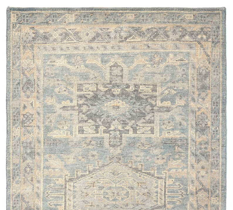 Hand Knotted Rug: 9x12, 4x6, Antique Oushak Turkish Rugs Muted Living Room Carpet