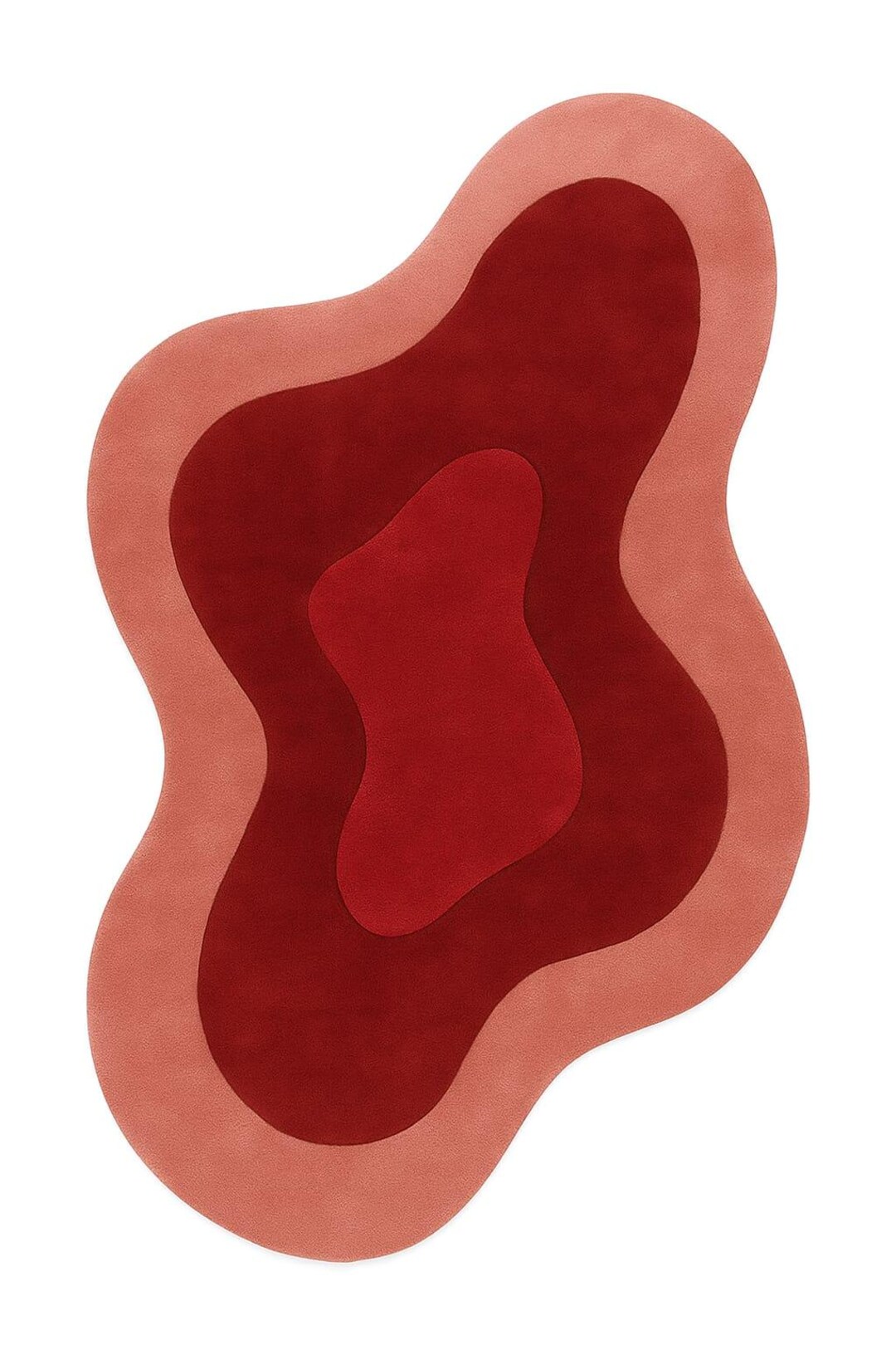 Irregular Pink Hand Tufted Rugs: 3D Design Geometric Carpet Living Room ...
