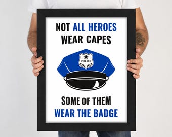 Police Wall Art Printable Police Officer Gift Law Enforcement Decor Appreciation Gift for Police Officer