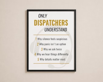 911 Dispatcher Wall Art Printable First Responder Office Decor Digital Download
