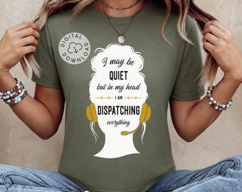 911 Dispatcher SVG Female Dispatcher PNG Funny Dispatcher Shirt Design Dispatcher Gift Cricut Sublimation EPS File