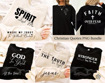 Paquete PNG de citas cristianas bohemias: diseños de sublimación de versículos bíblicos