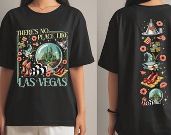 Wizard of Oz Las Vegas Shirt, There's No Place Like Las Vegas Tee, Emerald City Yellow Brick Road, Retro Vegas Travel Graphic Tshirt