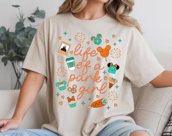 Life of a Park Girl PNG, Disney Coquette Bow Mickey Ears Sublimation, Walt Disney World Shirt Design, Family Vacation Digital Download