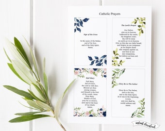 Catholic Prayers for First Communion • Printable Cards • Instant Download • CPC001