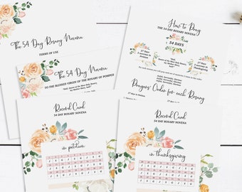 54 Day Rosary Novena PRINTABLE Prayer Guide and Tracker PDF/JPG Instant ...