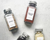 Spice Jar Labels Printable Template • Editable • Type and Print • SPC001