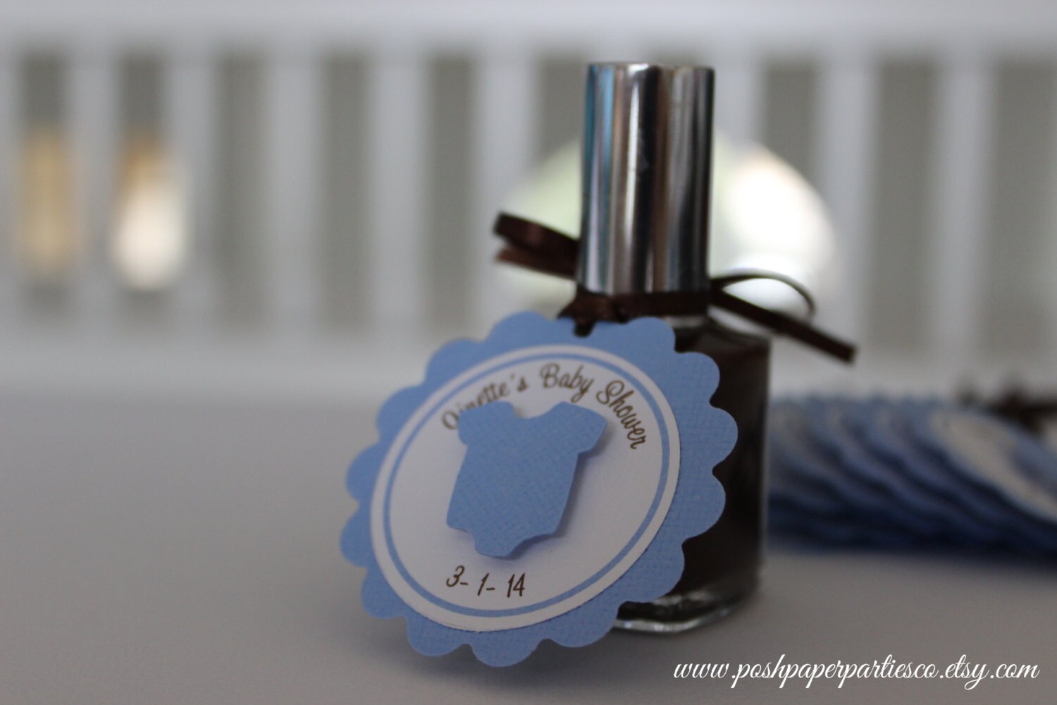 Baby Shower Favor Tags for Nail Polish It's A Boy Baby Etsy