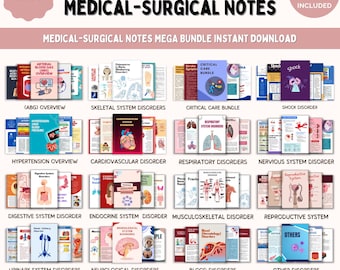 Med-Surg Notes Mega Bundle | Nursing Study Guide | Medical-Surgical | Nursing School | Disorders