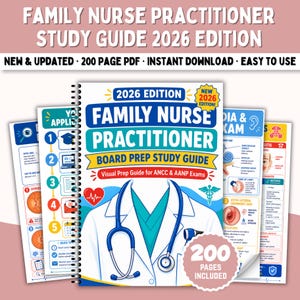 Family Nurse Practitioner Exam Study Notes 2026 | FNP Clinical Review Guide for ANCC AANP Exam Prep | Nursing Notes | Np Student Study Guide