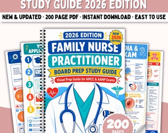 Notes de révision pour l'examen d'infirmier(ère) praticien(ne) en soins familiaux 2026 | Guide de révision clinique pour la préparation aux examens ANCC et AANP | Notes de soins infirmiers | Guide d'étude pour étudiants en soins infirmiers