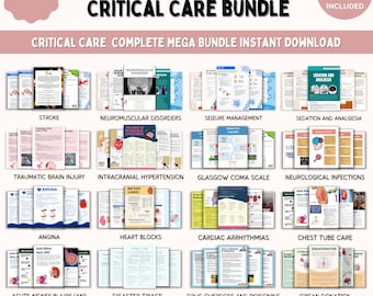 Critical Care Bundle, Intensive Care Nursing, ICU Nurse Tools, Nursing Notes, Updated 2026,   Nursing Study Pack, Clinical Nurse Tools