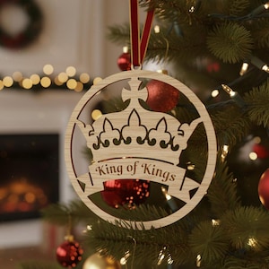 King of Kings Crown Ornament, Laser Cut Christmas SVG (Digital Download)