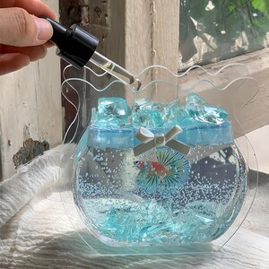 Handgefertigtes Goldfisch-Aroma-Diffusor-Set | Flammenloser Diffusor aus Acrylglas | Ästhetische Raumdekoration | Hübsche Geschenkbox für Sie