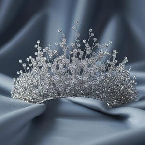 Large Crystal Bridal Crown | Statement Wedding Crown Tiara
