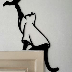 Décoration de porte pour chat d'Halloween avec chauve-souris | Décoration de porte d'Halloween