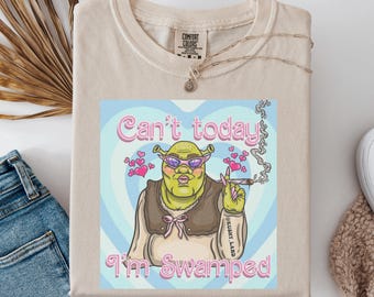 Camiseta gráfica divertida de Shrek, ropa informal, regalo para amigos, camiseta humorística