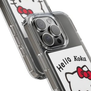 Hello Kitty 'Doing Cocaine' Clear Phone Case: Quirky Phone Decor
